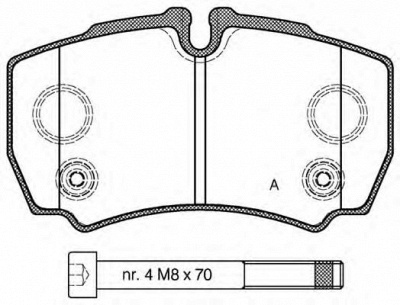 OPEN PARTS bpa084910 -  Комплект тормозных колодок, дисковый тормоз
